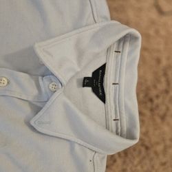 banana Republic size large mens light blue polo shirt
