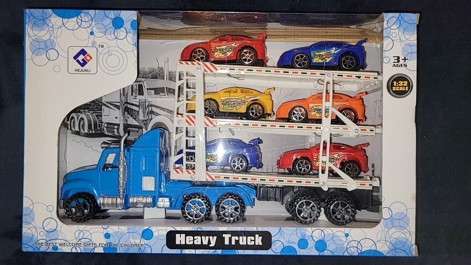 (NEW) 6 Cars w/Super Truck toy 