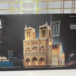 Brand New 4D Build Notre Dame 3D Model Kit Puzzle with LED Lights