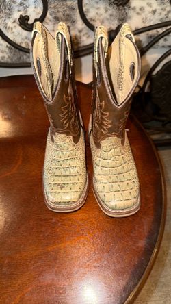 CODY JAMES LITTLE BOYS' GATOR PRINT WESTERN BOOTS - BROAD SQUARE TOE