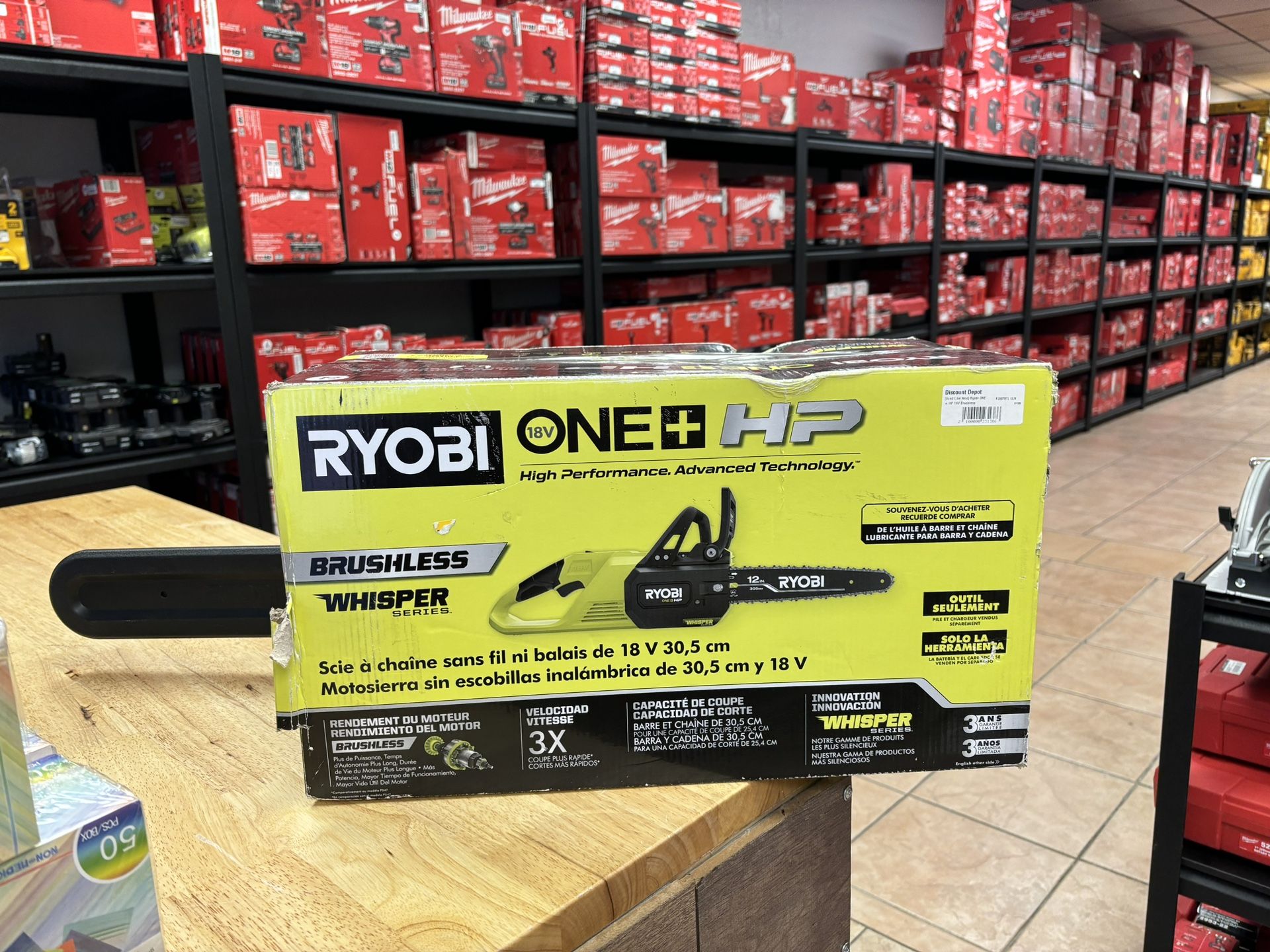 ONE+ HP 18V Brushless Whisper Series 12 in. Battery Chainsaw (Tool Only)