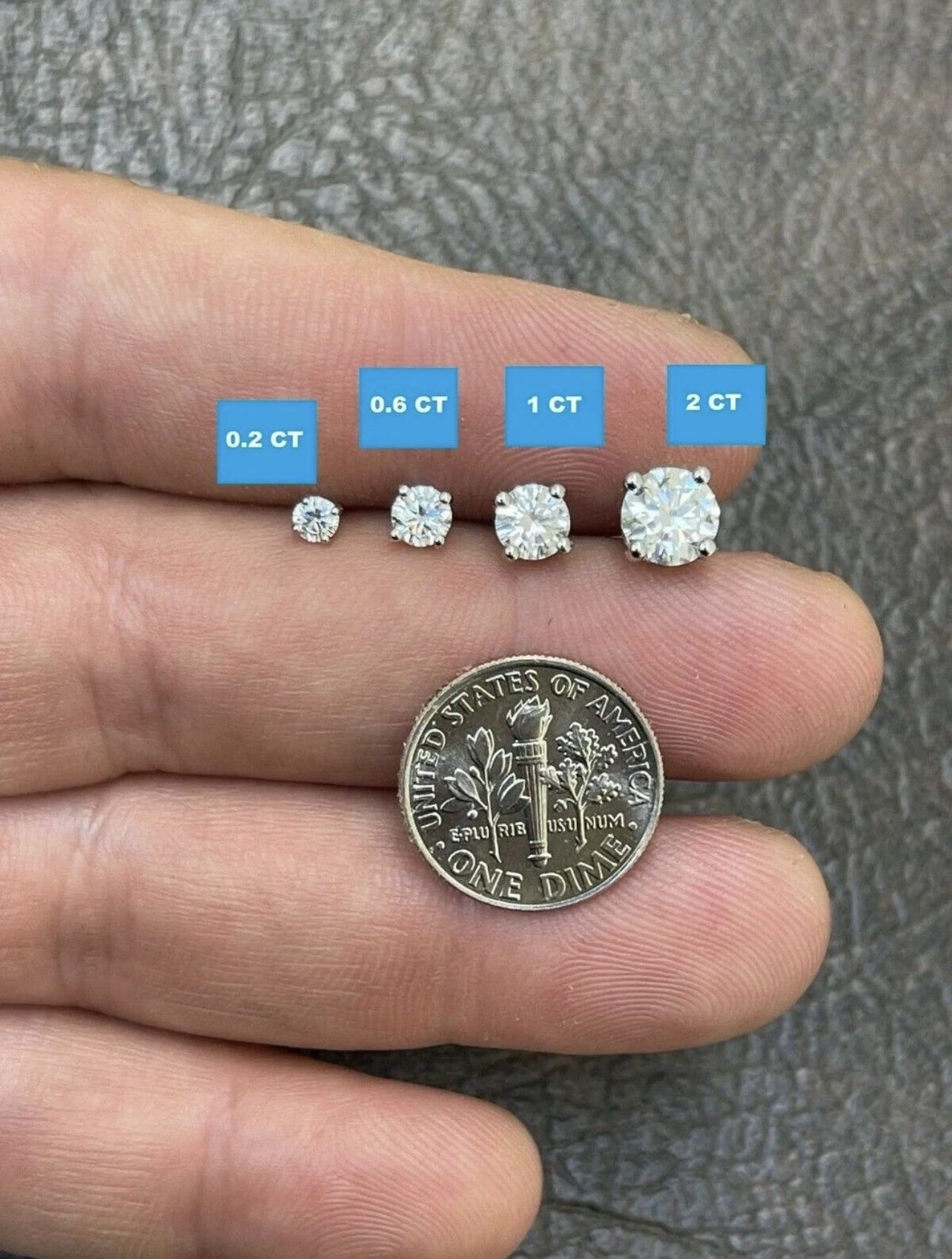 6.5mm 2CT Moissanite Earrings