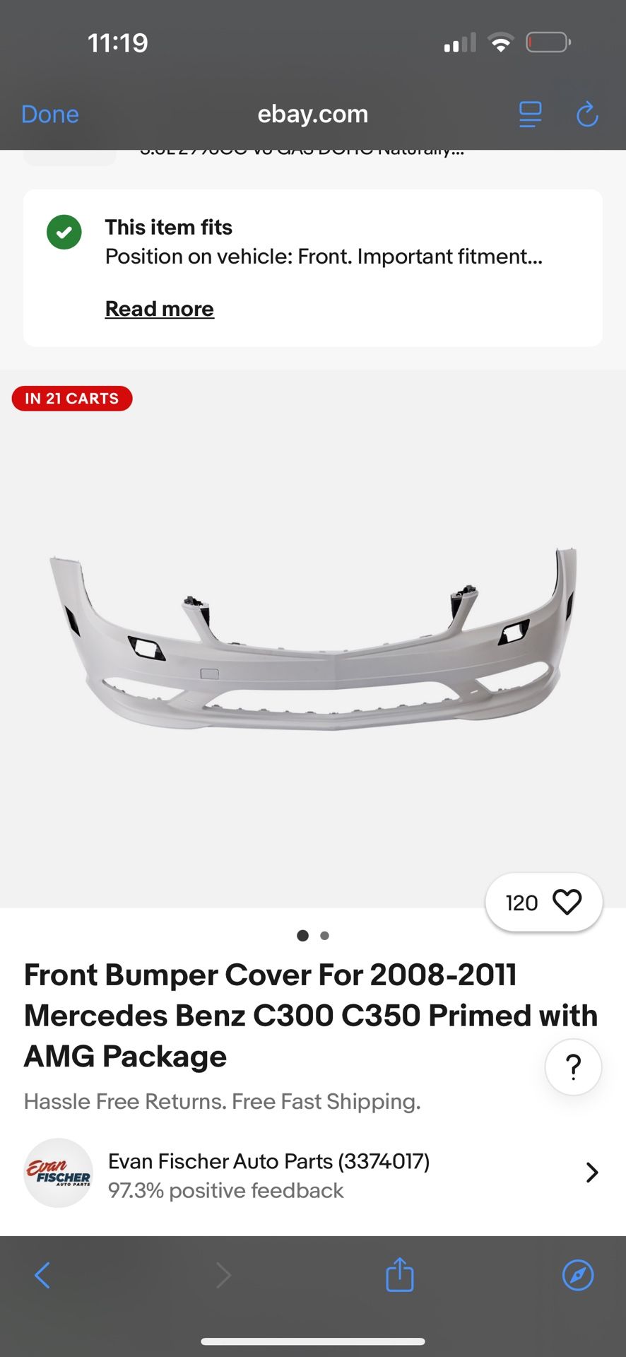Bumper For Mercedes 2008-2011