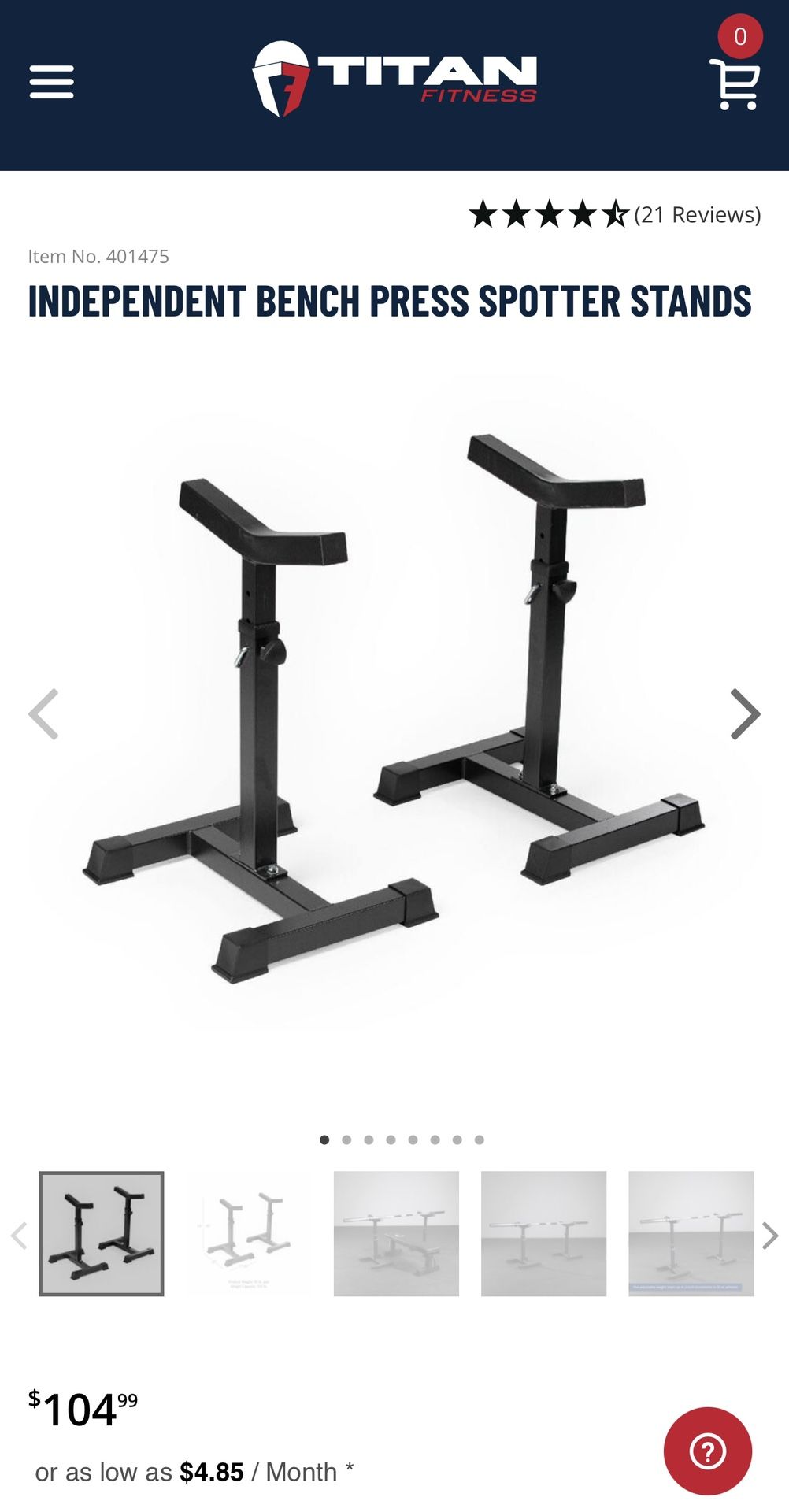 Independent Bench press spotter Stands