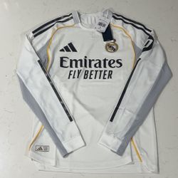 *AUTHENTIC* Real Madrid 2025-26 home long sleeve jersey