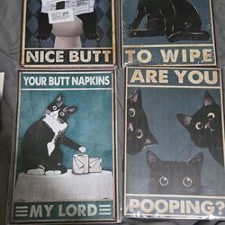 Cat Metal Posters