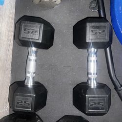 Pair of 25lb dumbbells