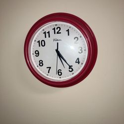 Red Wall Clock 