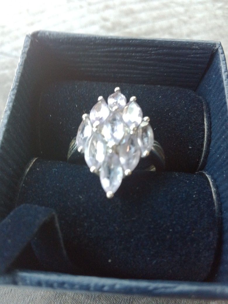 Woman's Size 7-71/2 Tanzanite And Sterling Silver