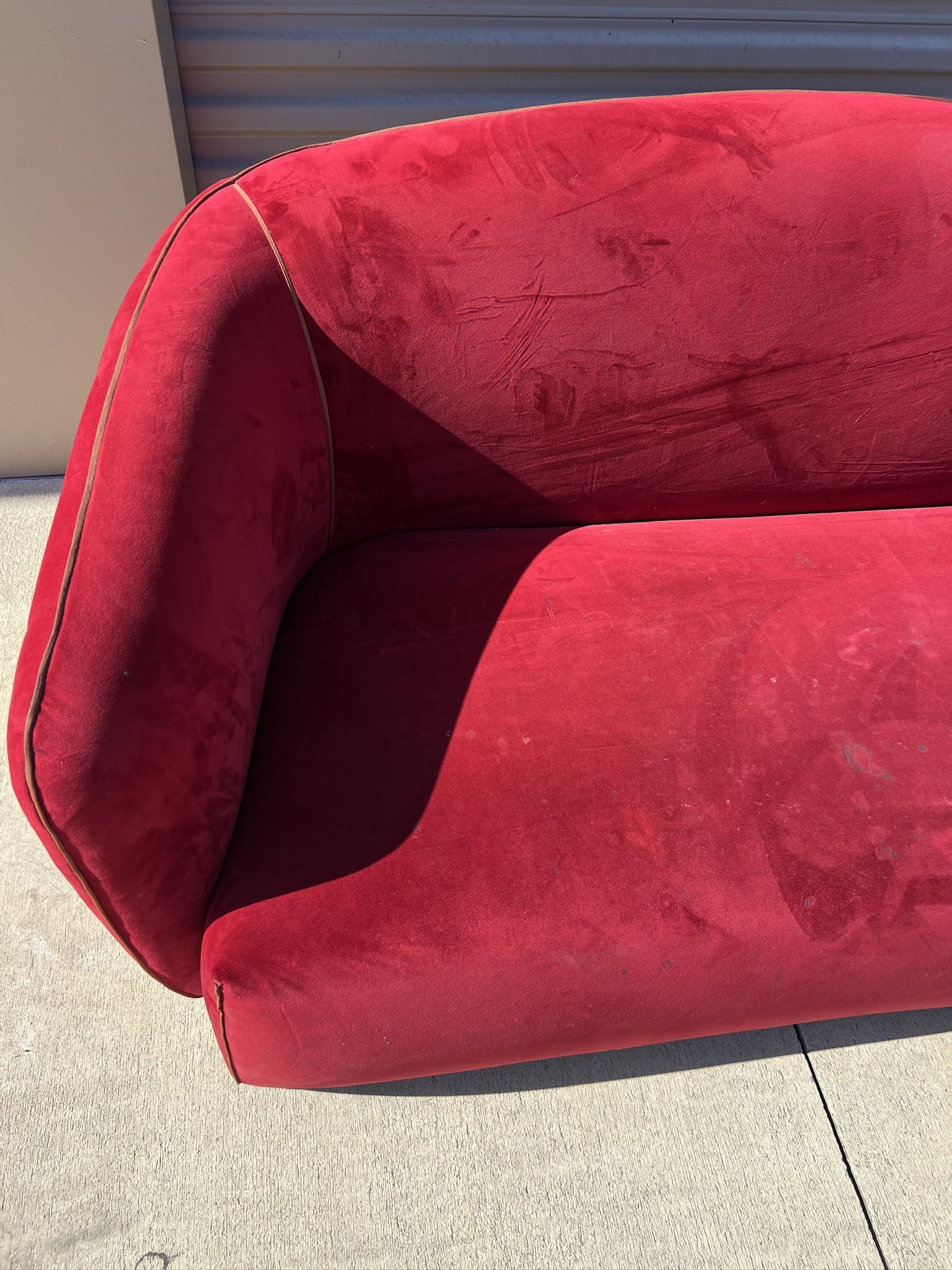 Good Condition Red VELVET Couch