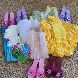 Costume Dress Up | Princess | Belle Dress | Encanto Dress | Tiana Dress | Play Shoes | Skirts | Sizes Range from 3T - 5T