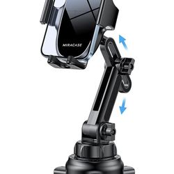 Upgraded Version Cup Phone Holder for Car, Universal Adjustable Long Neck Car Phone Mount Cradle Friendly Compatible with iPhone Samsung Google and Al