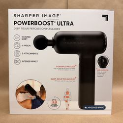 Sharper Image PowerBoost Ultra Deep Tissue Massager Brand New In Box 