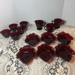 Vintage Royal Ruby Red Glassware