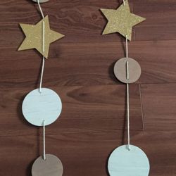 Star Wooden Garland 5.5ft 