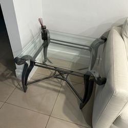 Glass Coffee Table And End Glass Table Set