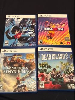 Ps5 Games (Persona 3 reload, Nba2k24, immortal fenyx rising, dead island 2