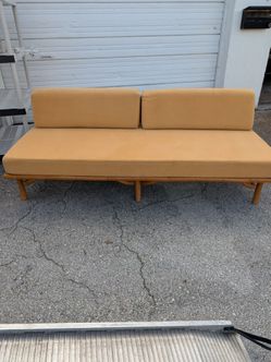 Rare Vintage MCM Rattan Bahama Bed