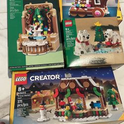 LEGO Christmas Ballerina Nutcracker Winter Market Polar Bear Gingerbread Train Ornament