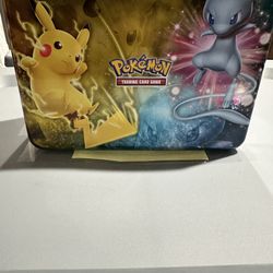 Pokemon Pikachu Mew Trading Card Empty Metal Box Lunchbox 2017