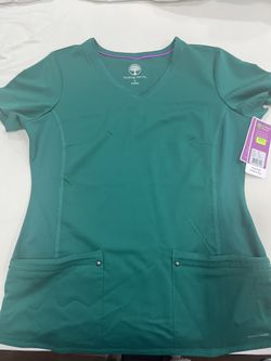 Healing Hands Hunter Green Top, Size s, New