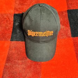 Jägermeister Hat Cap Black Adult Adjustable Strap Embroidered Logo