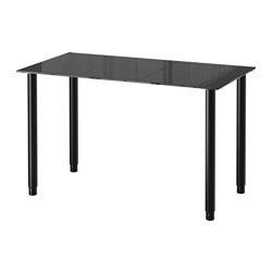 Two Used Ikea Glass Computer Table Desk Glasholm Black