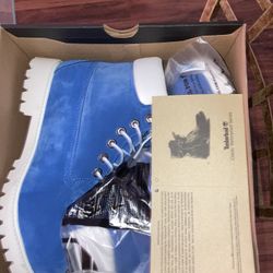 Mens timberlands hmu sizes 8 and 8.5 left  $120 each 🔥✅💯  Red- size 8 Blue-size 8.5