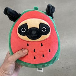 Squishmallow 7.5" Prince the pug as Wanda the watermelon