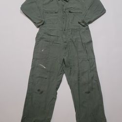 US Military Flight Suit Coveralls Flyers Green USGI Pilot Jumpsuit Men's Large