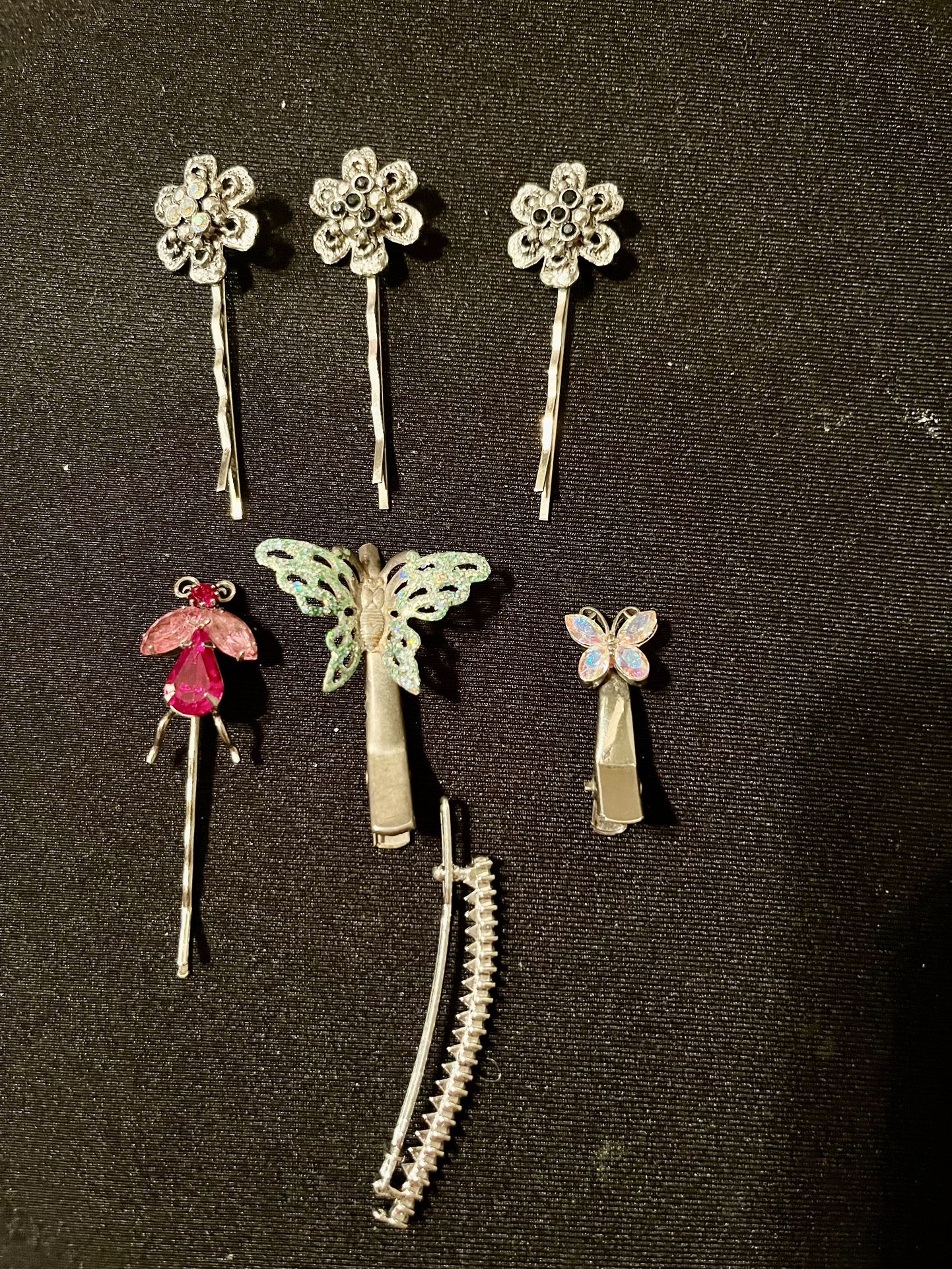 7 Different Style Silver Hair Pins Very Unique 