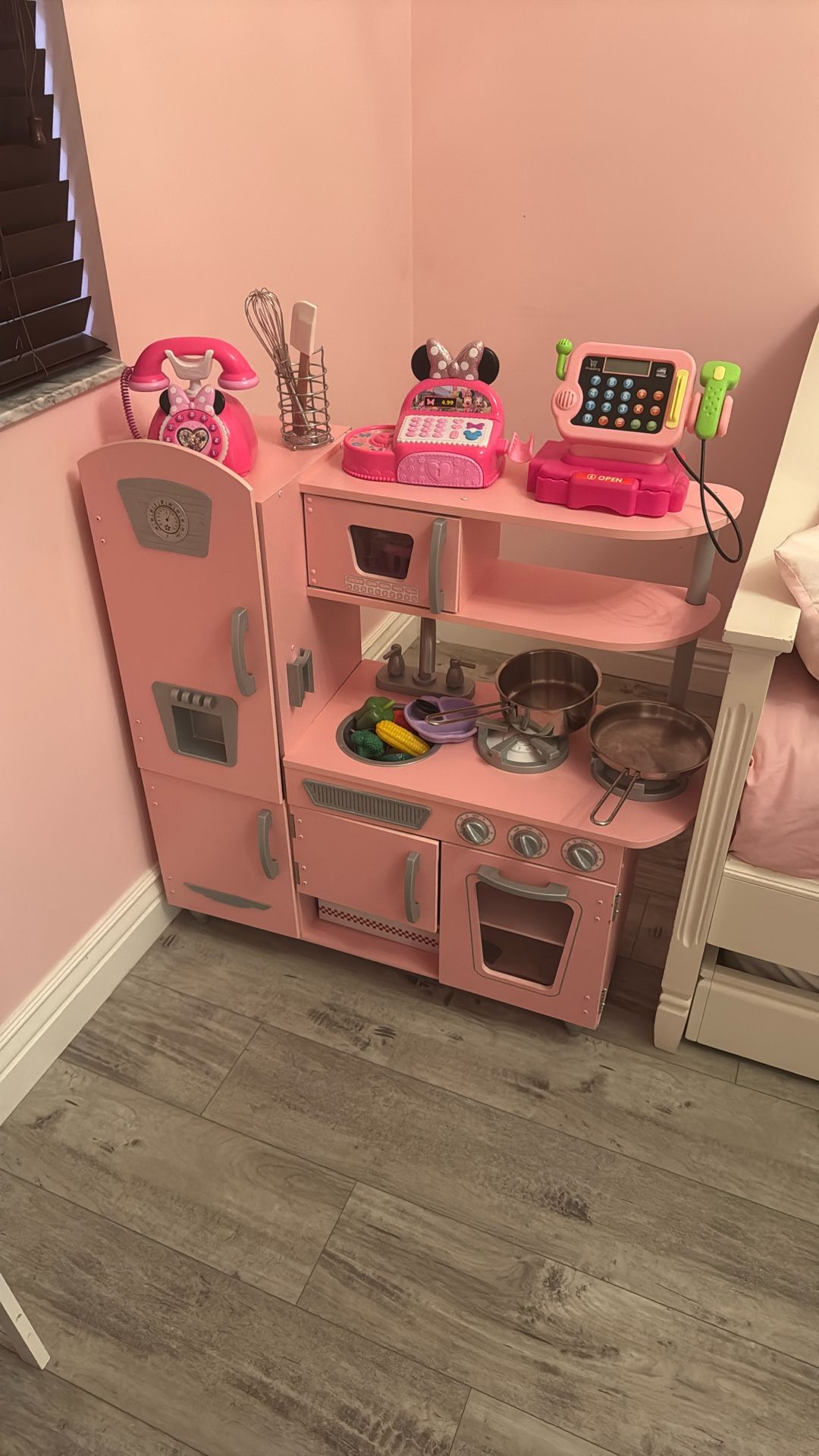 Pink Play Kitchen - Everything Included