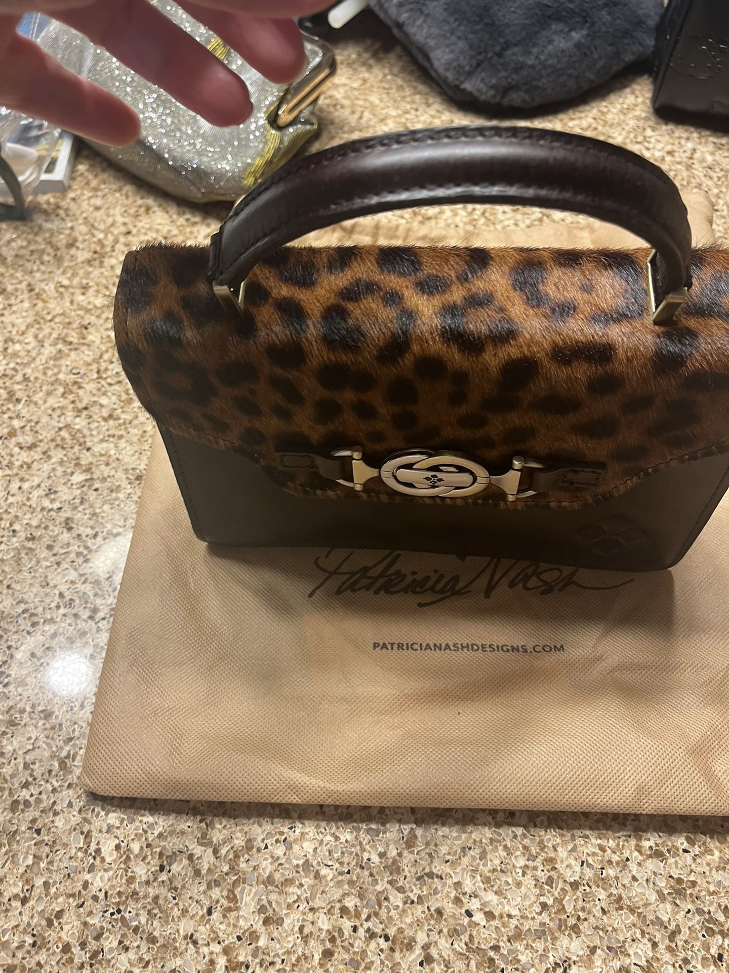 Patricia Nash Porcili Leather Top Handle Cross Body Bag 