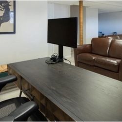 Desk $250 - Desk Chair $150 - Bench $50 - Monitor $100