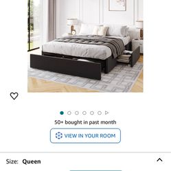 Queen Bed/frame/mattress Topper