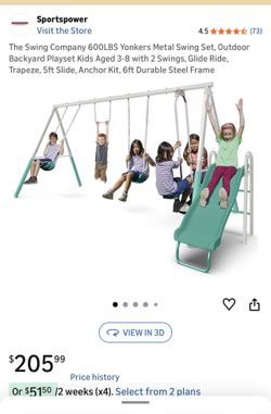 Metal Swing Set New 