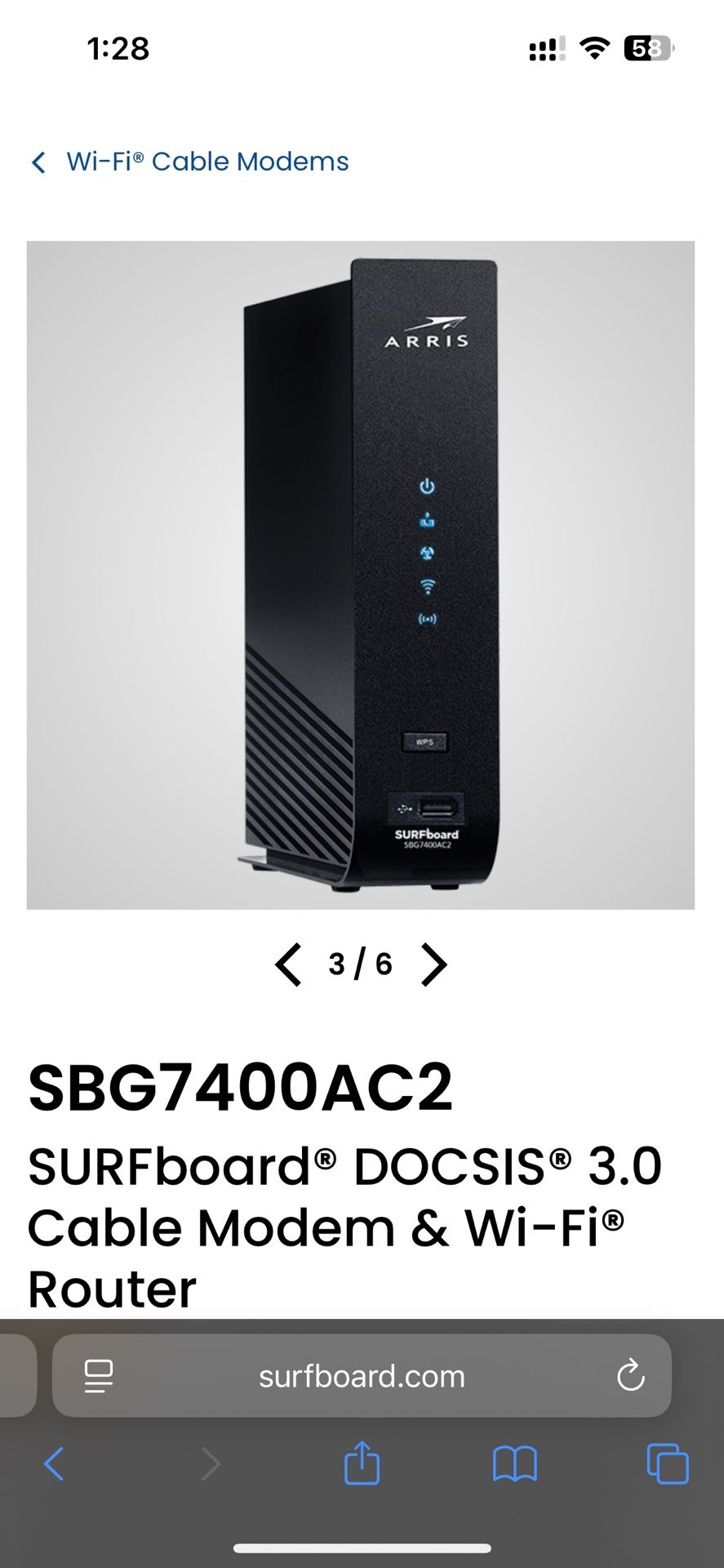 WiFi Router + Cable Modem