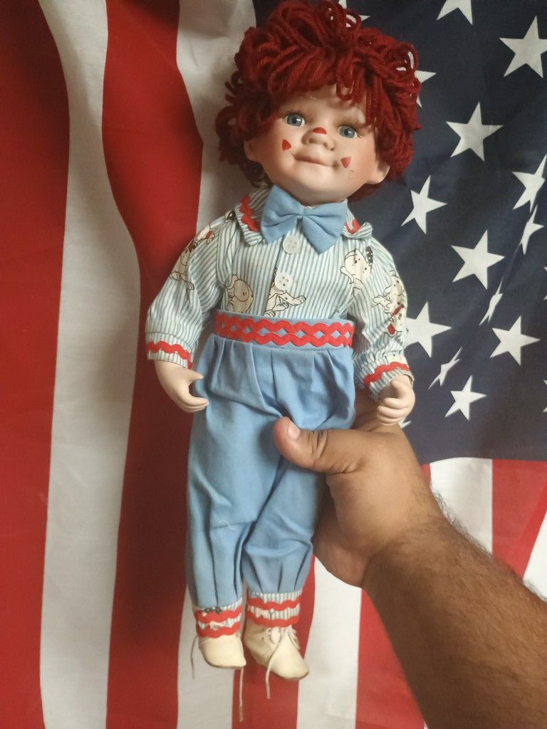 Raggedy Ann And Andy Porcelain Dolls