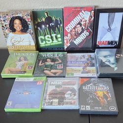DVD Box Sets Most New and Sealed DVD's and Games All for $15
