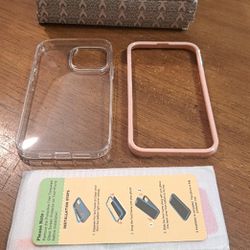 "NEW " Luxveer iPhone 13 6.1 Inch Phone Clear Cover With Tempered Glass Screen Protector $1 Each