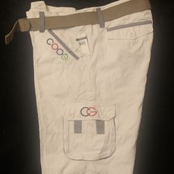 WHITE COOGI CARGO SHORTS NEW WITH TAGS 