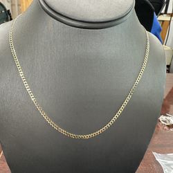 14k Solid Gold Cuban Link 20 Inch. Chain 