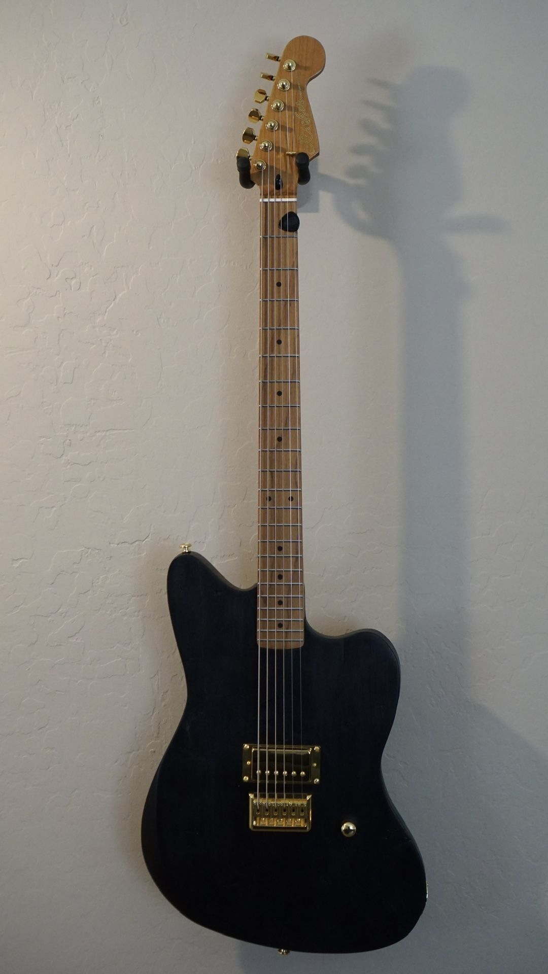Handmade Offset/Jazzmaster Style Baritone 28” Scale Custom Guitar Satin Black