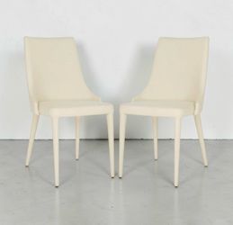 🪑Safavieh Summerset Buttercream 19 in. H Leather Side Chair (Set of 2) MSRP $394 Home Depot NEW🪑