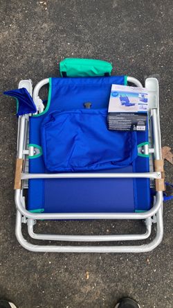 New Reclining & Lay Fkat Backpack Beach Chair