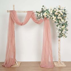Rustic Natural Birchwood Square Wedding Ceremony Backdrop Stand 7.5ft