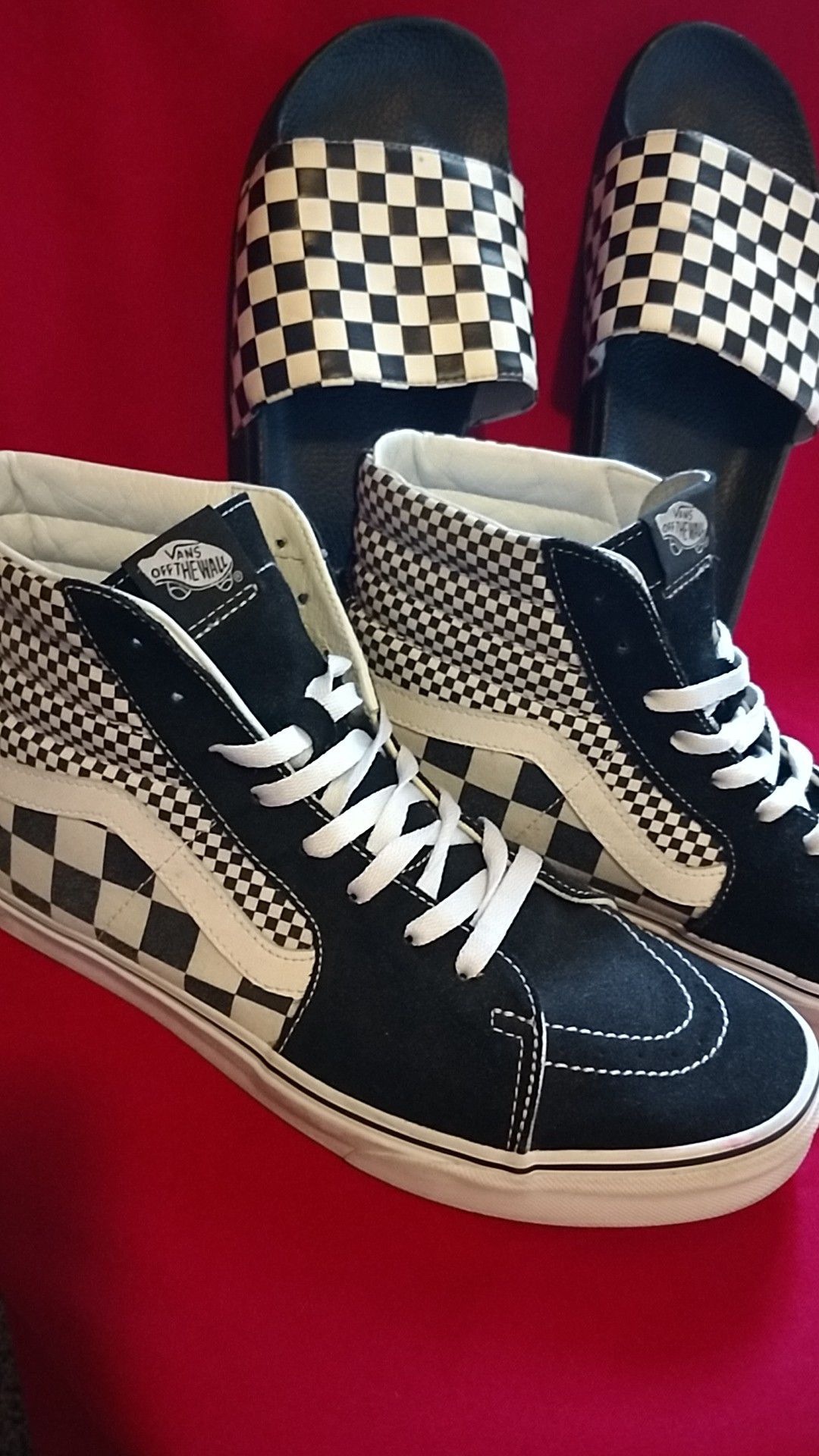 Vans Bundle, Size 13. High tops and slides. Old-School checkered.