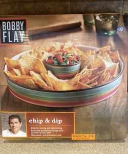 Bobby Flay Chip and Dip serving platter dish NEW