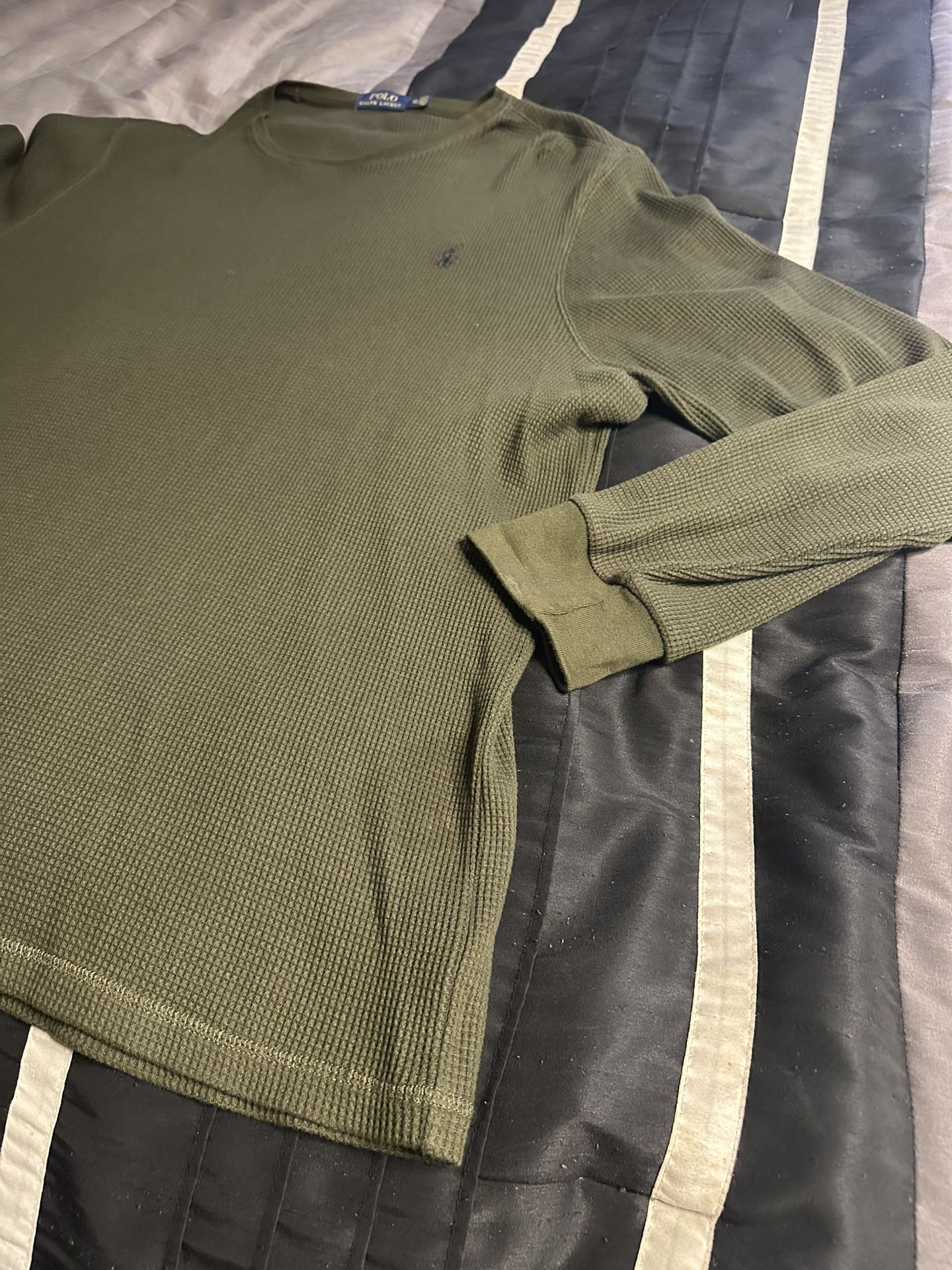 Polo Ralph Lauren Men's Thermal Long Sleeve Shirt Olive (XXL)