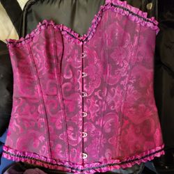 Dark Pink Corset - Med.